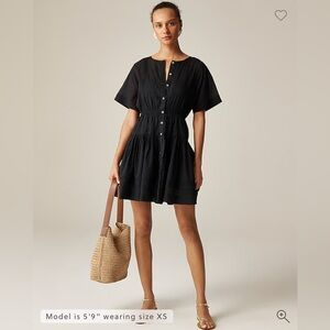 NWT J. Crew Pintuck mini shirtdress in cotton voile